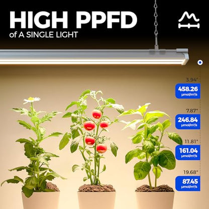 Barrina TX-S60 4FT Grow Light, 60W(420W Equivalent), with 660nm Red LEDs - color: GrowForce Spectrum, size: 4FT-60W-1P