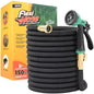 Flexi Hose with 8 Function Nozzle, 150FT - Lightweight Expandable Garden Hose, No-Kink Flexibility, 3/4 Inch Solid Brass Fittings and Double Latex Core - size: 150ft