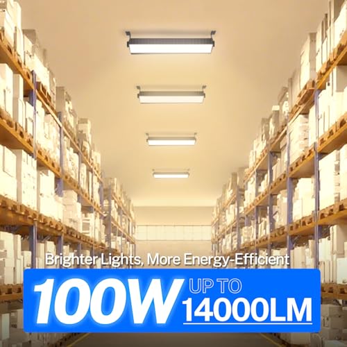 100W LED Shop Light, 3000K Warm White Plug in Garage Light IP66 Waterproof - size: Warm 1pcs