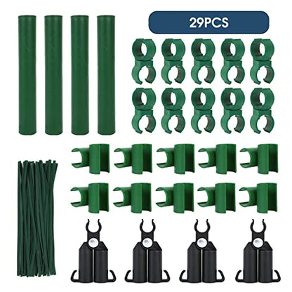 NANOPRETTY Adjustable Garden Stakes Connectors for 0.78" Rods - size: Accessorie Kit-0.78 Inch