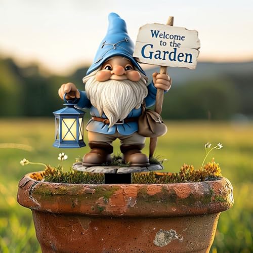 Friendly Garden Gnome Acrylic Garden Stake, Indoor and Outdoor Garden Acrylic Decoration, Idea Gift for Flower Potted Ornament and Landscape Beautification, Suitable for Courtyards and Lawn - color: Colorful-13
