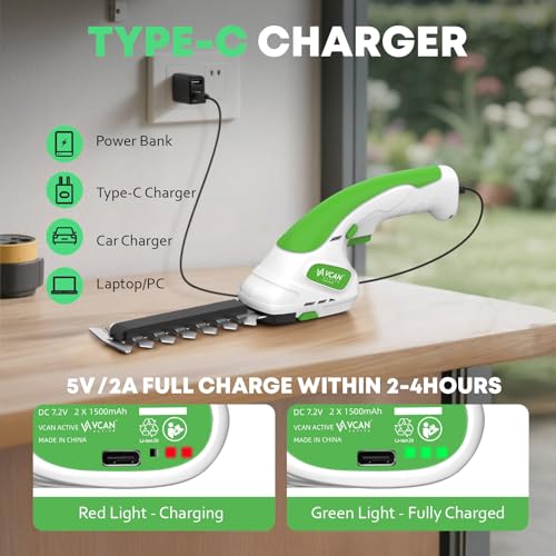 2-in-1 Hedge Trimmer (Green) - color: Green