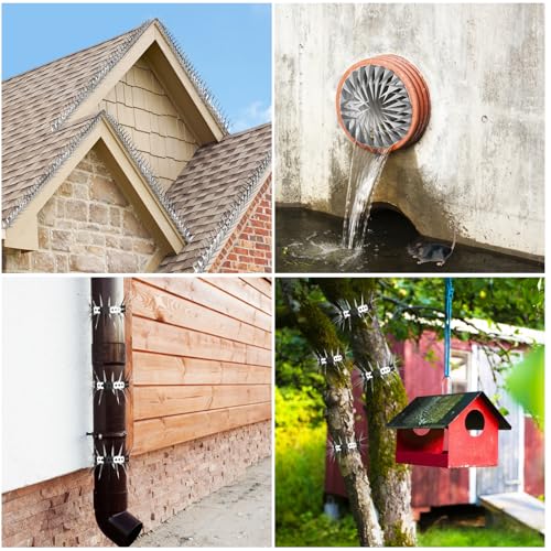 Bird Spikes 3.2 FT Anti Climb Spikes Stainless Steel Bird Squirrel Deterrent - size: 3.2 FT