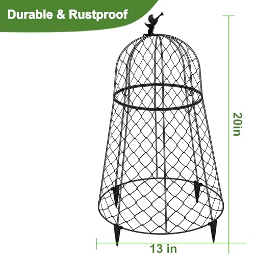 6 Pack Garden Cloches for Plants, 13" D x 20" H - size: 6 Sets(13"D x 20"H)