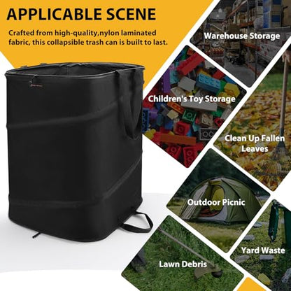 46 Gallon Square Collapsible Yard Waste Bin
