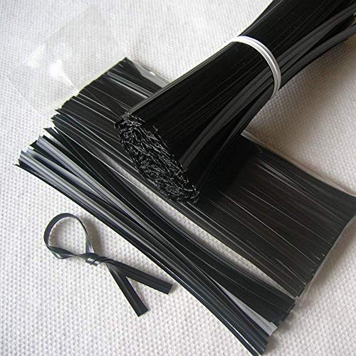 Weststone - Heavy Duty (wire#23) Plastic twist ties - 200pcs Black 5" - color: 200 Black 5"