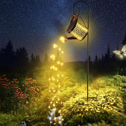 Honoson Solar Watering Can with LED Garden Stake Lights, Classic Style - style: Classic Style