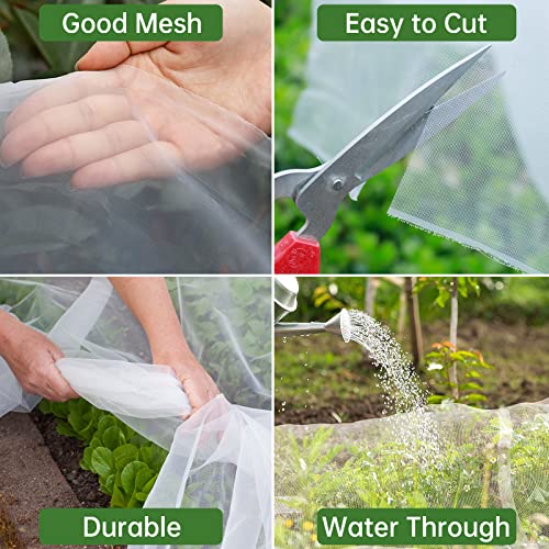 Garden Netting 10x33FT 2 Pack Ultra Fine Mesh, Insect Barrier Bird Netting for Garden Protection, Insect Bug Netting Garden Net for Protecting Plants Vegetables Flowers Fruits - size: 10*33 FT-2PCS