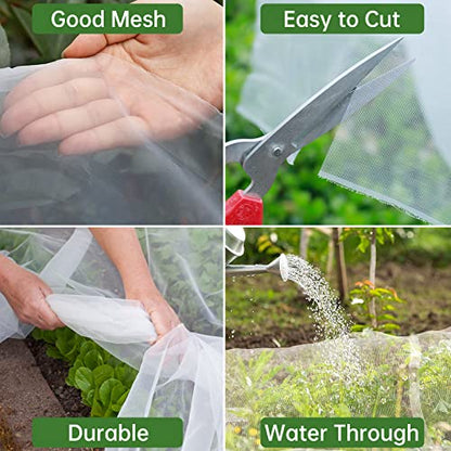 Garden Netting 10x33FT 2 Pack Ultra Fine Mesh, Insect Barrier Bird Netting for Garden Protection, Insect Bug Netting Garden Net for Protecting Plants Vegetables Flowers Fruits - size: 10*33 FT-2PCS