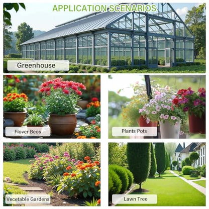 243FT Drip Irrigation Kit, Drip Irrigation System with 1/2'' Hose1/4 Drip Irrigation Tubing, 2026New Quick-Connect, Three Adjustable Nozzle Types for Garden Greenhouse Flower Bed Patio Lawn