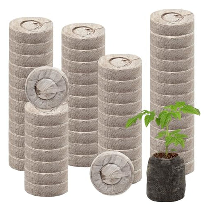 Halatool 55 Pcs 30mm Peat Pellets for Seedlings, Seed Starter Soil - size: 55 Pcs 30mm