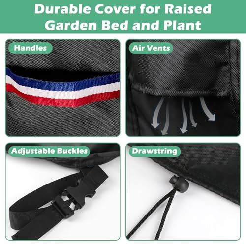 6x3 FT Raised Garden Bed Cover- Waterproof Cover for Outdoor - size: 73"L X 37”W x 25"H