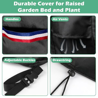 6x3 FT Raised Garden Bed Cover- Waterproof Cover for Outdoor - size: 73"L X 37”W x 25"H