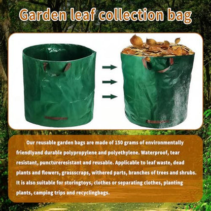 150 Gallon Oversized Reusable Yard Waste Bags, Leaf Bags for Lawn Cleanup