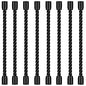 8PCS 4 Inch Silicone Cable Ties, Reusable Bendable Rubber Twist Ties - color: Black, size: 4in(8pcs)
