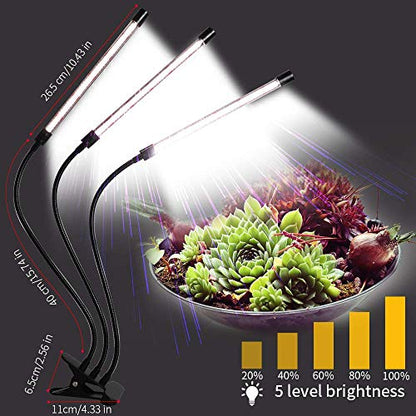 Grow Light for Indoor Plants Growing,Super Bright Clip Desk Gooseneck Lamp