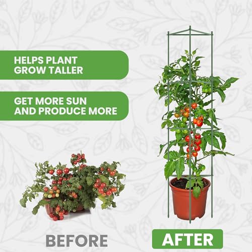 1 Pack 68" Tomato Cages for Garden - Large Tomato Plant Support Trellis - size: 1 Pack, 68 Inches