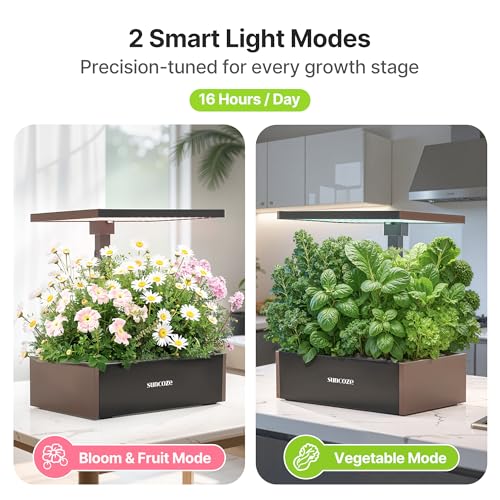 SUNCOZE Hydroponics Growing System, 20 Pods Indoor Herb Garden, Black