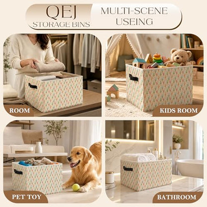Pastel Ice-Creams Collapsible Laundry Basket with Handles - color: Iot cream