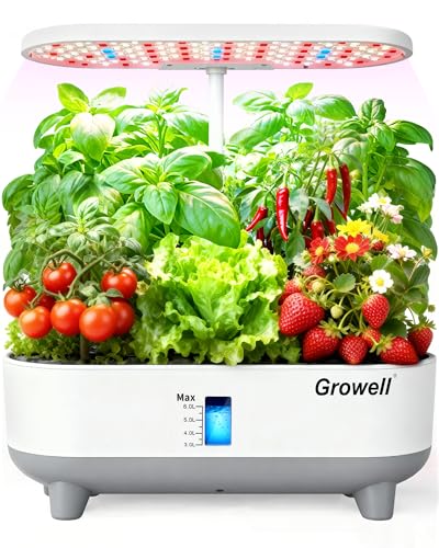 Growell 16 Pods Hydroponics Growing System Kit with 3 Light Modes & 2 Timer - color: White