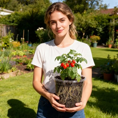 MIXC Clear Nursery Pots with Drainage Holes, 5/4/3.5 Inch 30 Pack - size: 3.5/4/5 Inch-30 Pack
