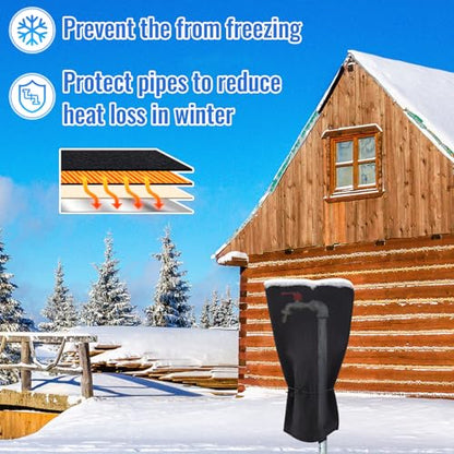 1 Pcs 25.2" L x 14 W Electric Heated Outdoor Faucet Cover for Winter - size: 25.2"L x14"W