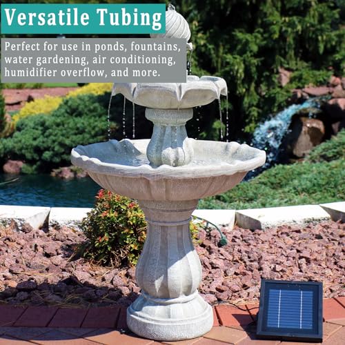 Black Vinyl Tubing 5/8” id - 50 Ft PVC Flexible Plastic Irrigation Hose - size: ID 5/8 INCH, style: 50 Feet