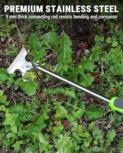 WORKPRO 15-Inch 6-Tine Weed Puller Tool for Deep Root Removal