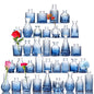 Fixwal 36 Blue Bud Vases Glass Bud Vase Set of 36, Small Vases for Flowers - color: Blue, size: 36pcs