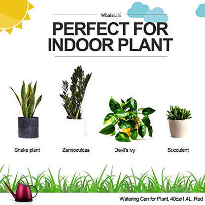 Small Indoor Plant Watering Can Long Spout 1.4L Red - color: Red