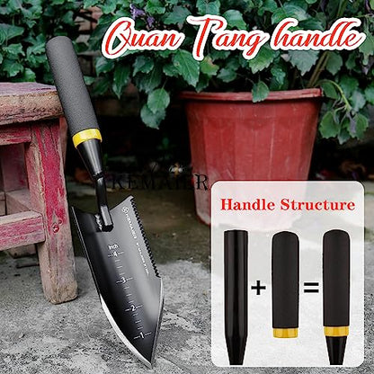Kemaier Heavy Duty Gardening Hand Trowel - Stainless Steel Tool - style: Tooth Trowel - Sheath