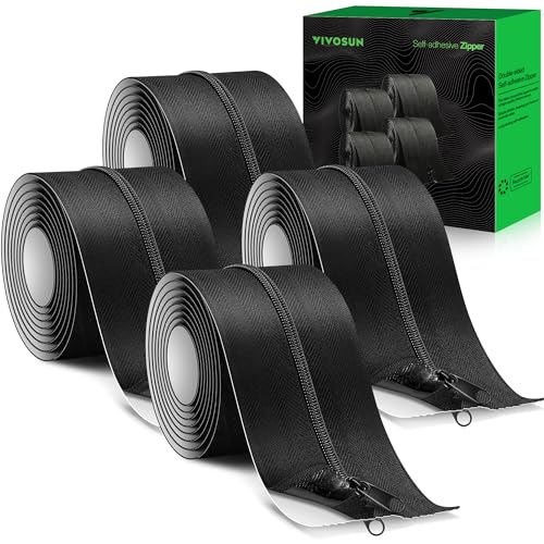 VIVOSUN Self Adhesive Zipper Door, 3In. x 7Ft. Peel & Stick, 4-Pack - size: 4-Pack