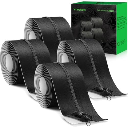 VIVOSUN Self Adhesive Zipper Door, 3In. x 7Ft. Peel & Stick, 4-Pack - size: 4-Pack