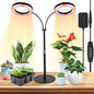 Grow Lights for Indoor Plants, 2-Head Full Spectrum & 3/9/12H Timer, Black - size: Black-23inch