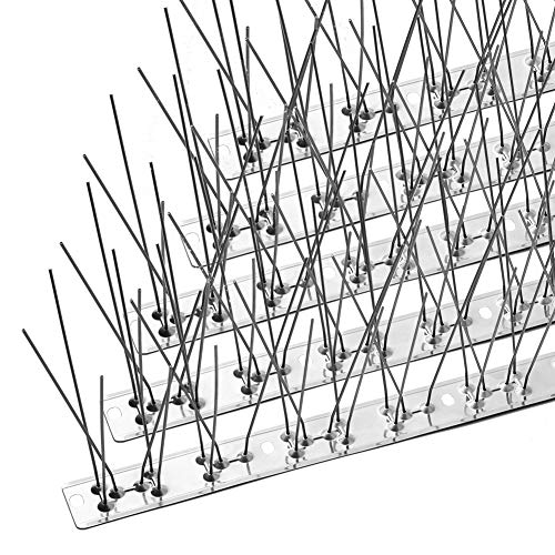 OFFO Bird Spikes, 304 Stainless Steel, 9 Pcs, 10.2 Ft (3.1 m) - size: 10.2 Feet