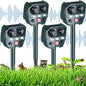 4 Pack 2026 Solar Ultrasonic Animal Repellent for Cat Deer Squirrel
