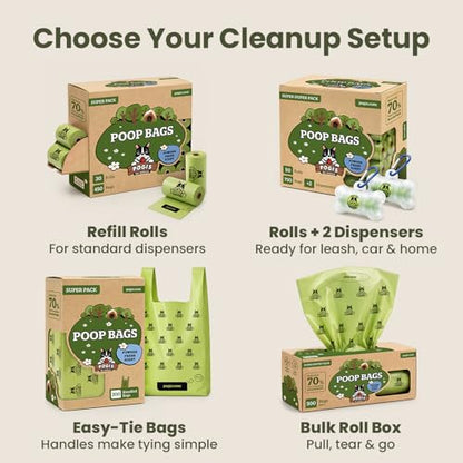 Pogi’s Dog Poop Bags – Leak-Proof & Extra Thick Pet Waste Bags (Unscented, 10 Rolls, 150-Count) - color: Unscented, size: 1 Count (Pack of 150)