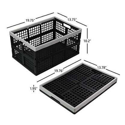 Vababa 42 L Stackable Collapsible Storage Crate, 3-Pack Storage Basket - size: 42 L