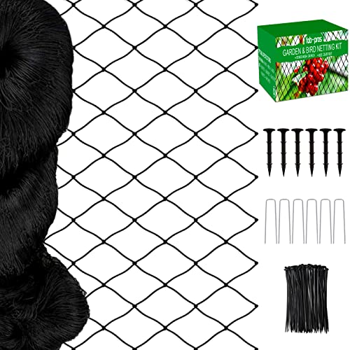 Heavy Duty Bird Netting 3/4" Mesh, 25x100ft Poultry Net for Chicken Coop - size: 3/4", 25' x 100'