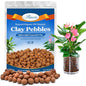 Riare 6LB Organic Leca Clay Pebbles for Plants, 4-16mm Drainage Leca Balls - size: 6LB