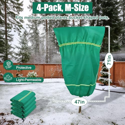 IC ICLOVER Plant Covers Freeze Protection, 47"x71" Frost Blankets, 4 Pack - size: 47"x71", 4-Pack