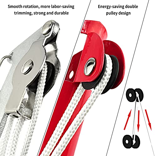 BAYTORY Extendable Tree Pruner Saw Head Without Pole, High-Altitude Branches Trimmer Pruning Shears, Harvester Clipper for Plant Twig Vine, Garden Trimming Tool - style: Iron Connector | 2-Wheel