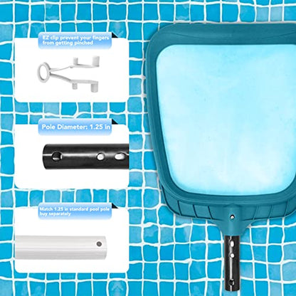 POOLWHALE Pool Leaf Skimmer, Pool Surface Cleaning Net (Pole Not Included) - size: Pool Skimmer