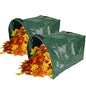 Gardzen 2 Pack 53 Gallon Dustpan Style Yard Waste Bags Reusable