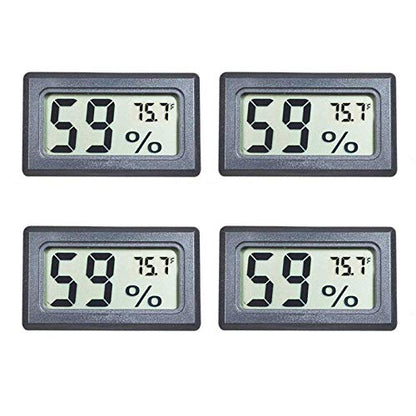 4-Pack Mini Indoor Temperature Humidity Meters Digital Gauge
