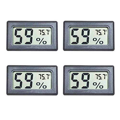 4-Pack Mini Indoor Temperature Humidity Meters Digital Gauge