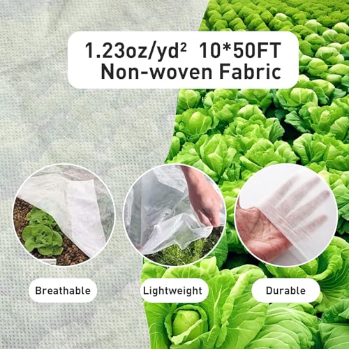 2 Pack 10ft x 50ft Plant Covers Freeze Protection