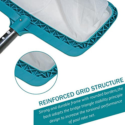 POOLWHALE Pool Skimmer Leaf Rake Net, Fine Mesh Deep Nylon Bag (Not Pole) - size: Pool Rake