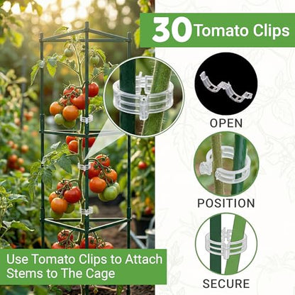 3 Pack 48" Tomato Cages for Garden - Large Tomato Plant Support Trellis - size: 3 Pack, 48 Inches