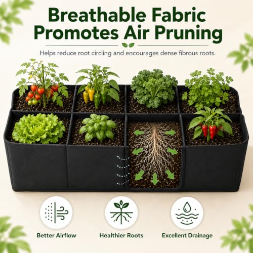 Gardzen 2 Pack Fabric Raised Garden Beds - size: 3Feet x 6Feet